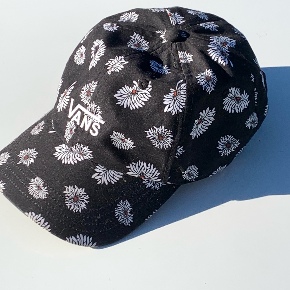 Vans Black and White Floral Hat Adult OSFA